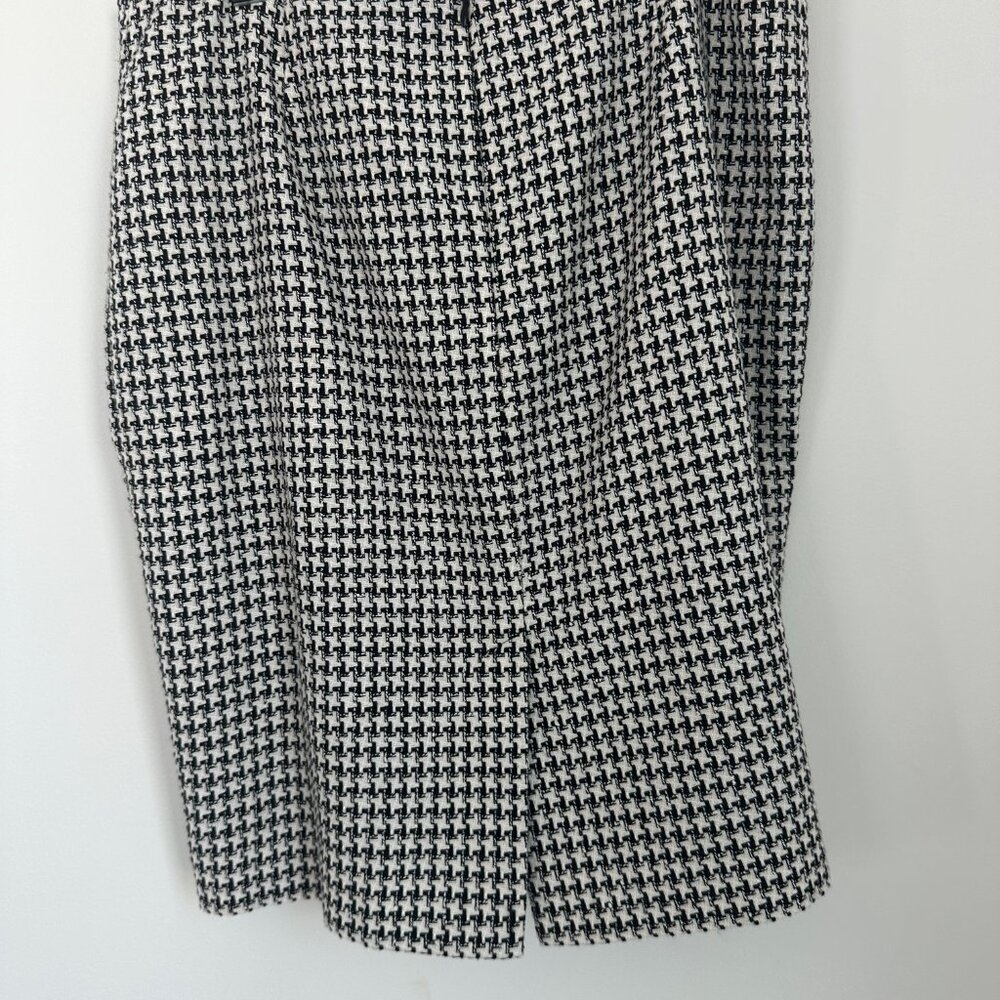 White House Black Market Houndstooth Blazer & Skirt Set | Classic Black & White - Picture 12 of 14